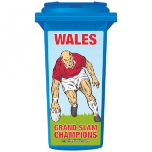 Wales Grand Slam Champions Wheelie Bin Sticker Panel